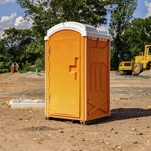 how often are the portable restrooms cleaned and serviced during a rental period in Kalona Iowa